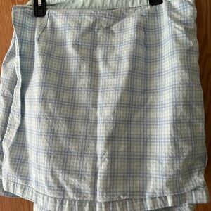 Christopher & Banks Blue and White Mini Pencil Skorts
